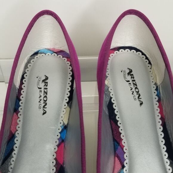 Arizona Jean's Co Womens Fuchsia Studded Slip On Ballet Flats Size 9M - Picture 11 of 16